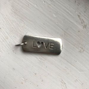 Silver LOVE charm dangle